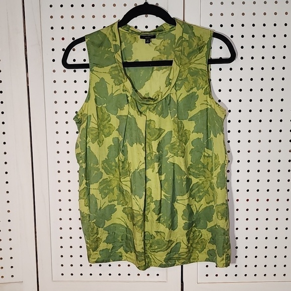 Talbots Tops - Talbots size 10 Silk / Cotton Blend Sleeveless Lightweight Green